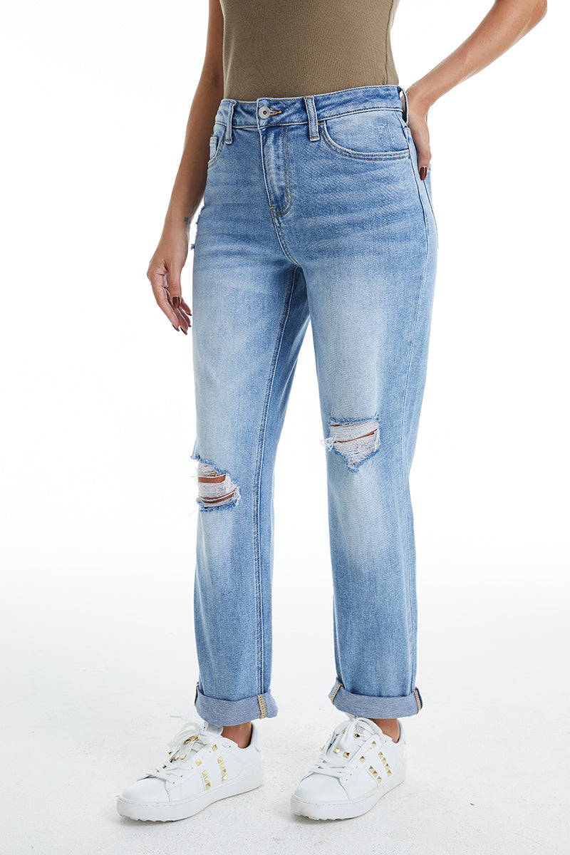 HIGH RISE MOM JEANS BYM3053 MB