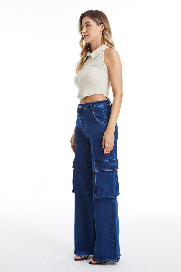 HIGH RISE WIDE LEG FLARE-Wide Leg-BAYEAS