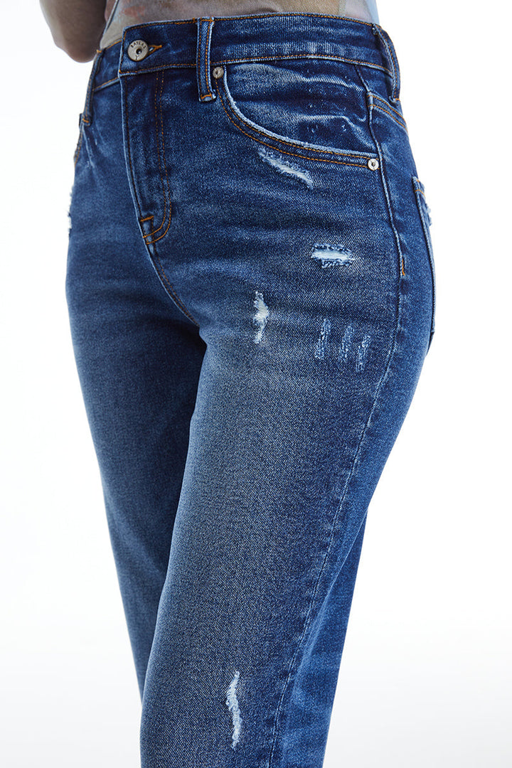 HIGH RISE LOOSE TAPERED MOM DENIM JEANS