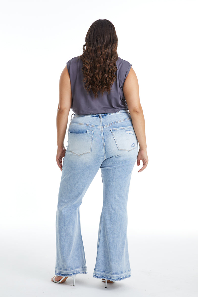 HIGH RISE FLARE JEANS BYF1016R-P