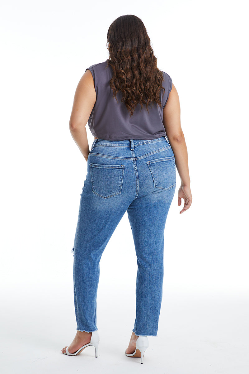 HIGH RISE CROP SKINNY JEANS BYS2119-P