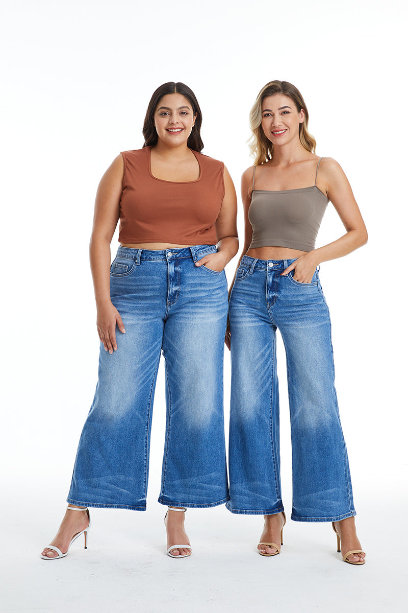 HIGH RISE WIDE LEG JEANS BYW8126