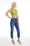 High Rise Slim Straight Jeans
