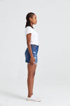 DISTRESSED RISELESS SKIRT - FEATURED ON FLIP-Skirts-BAYEAS