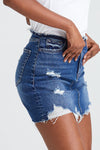 DISTRESSED RISELESS SKIRT - FEATURED ON FLIP-Skirts-BAYEAS