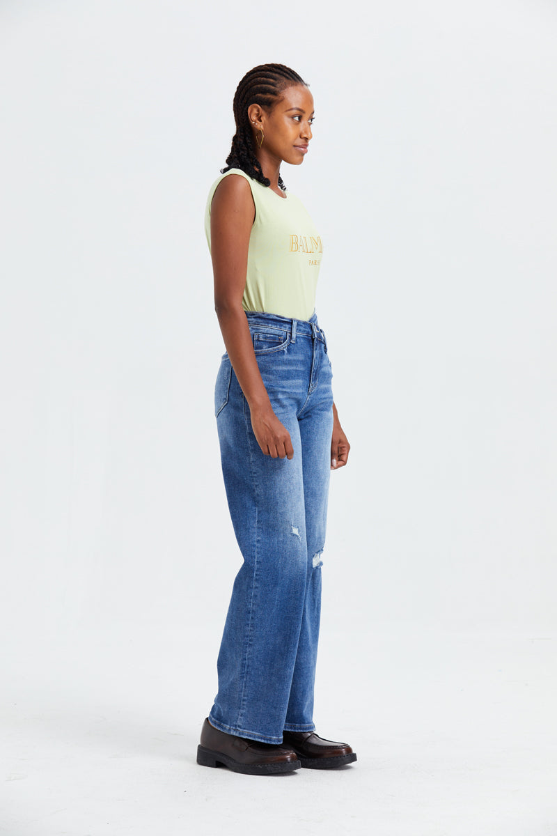 HIGH RISE WIDE LEG JEANS BYW8003
