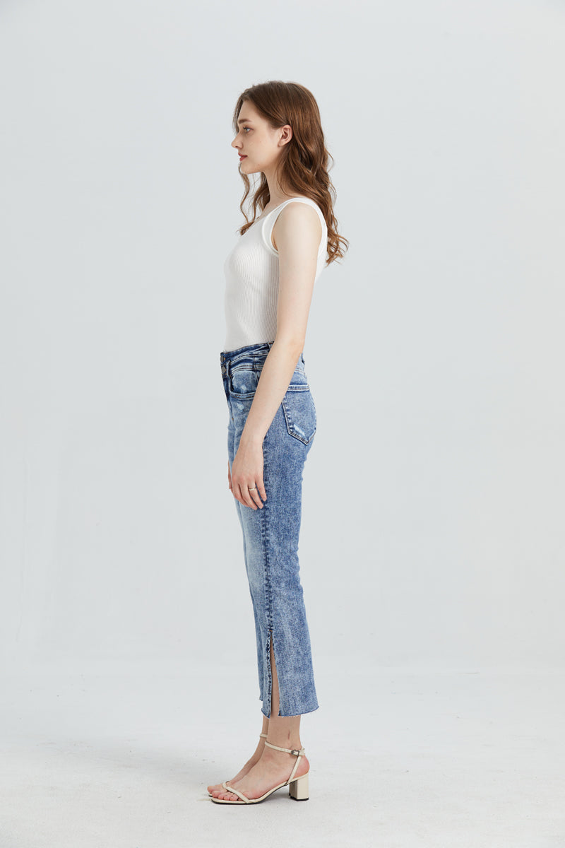 HIGH RISE FLARE JEANS BYF1031