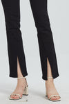 High Rise Front Slit Flare Jeans-Flare & Bootcut-BAYEAS
