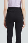 High Rise Front Slit Flare Jeans-Flare & Bootcut-BAYEAS