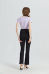 High Rise Front Slit Flare Jeans-Flare & Bootcut-BAYEAS