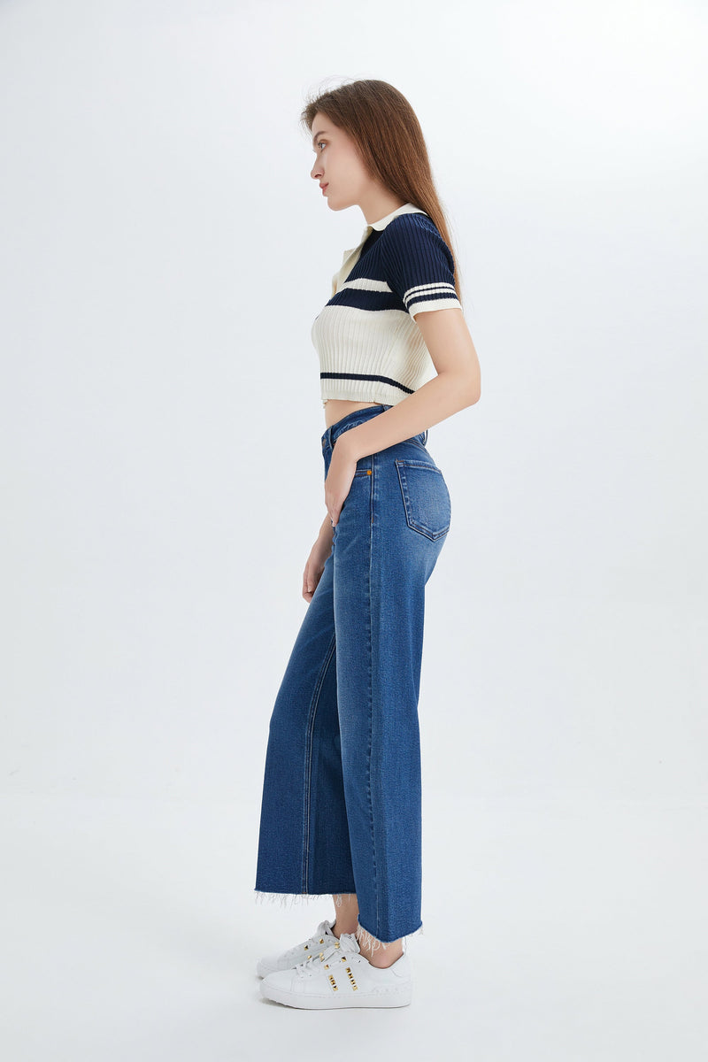 HIGH RISE WIDE LEG JEANS BYW8015
