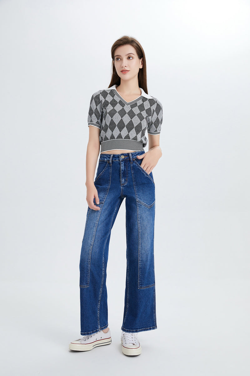 HIGH RISE WIDE STRAIGHT CROP BYW8099