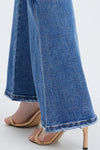 HIGH RISE FLARE JEANS WITH CLEAN HEM BYF1074