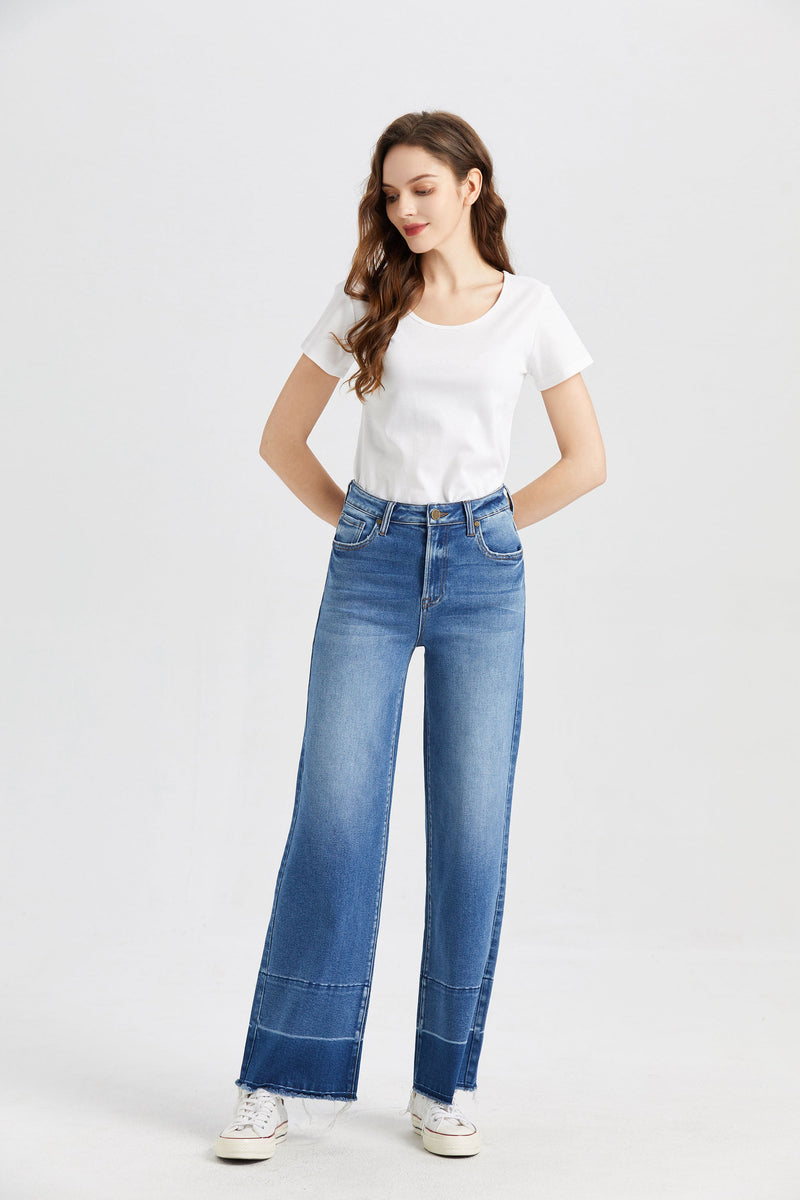 HIGH RISE WIDE LEG JEANS BYW8008