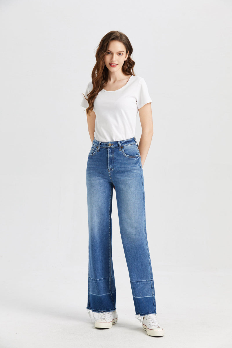 HIGH RISE WIDE LEG JEANS BYW8008