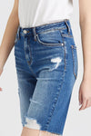 Super High Rise Denim Bermuda Shorts