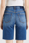 Super High Rise Denim Bermuda Shorts