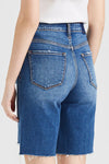Super High Rise Denim Bermuda Shorts