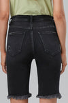 Super High Rise Denim Bermuda Shorts