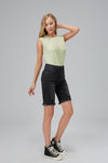 Super High Rise Denim Bermuda Shorts