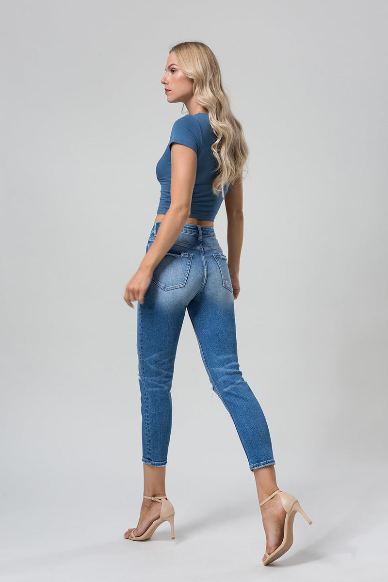 HIGH RISE MOM JEANS BYM3003