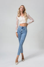 HIGH RISE MOM JEANS BYM3006