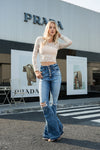 HIGH RISE FLARE JEANS BYF1014L