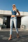 MID RISE ANKLE SKINNY - FEATURED ON FLIP-Skinny-BAYEAS