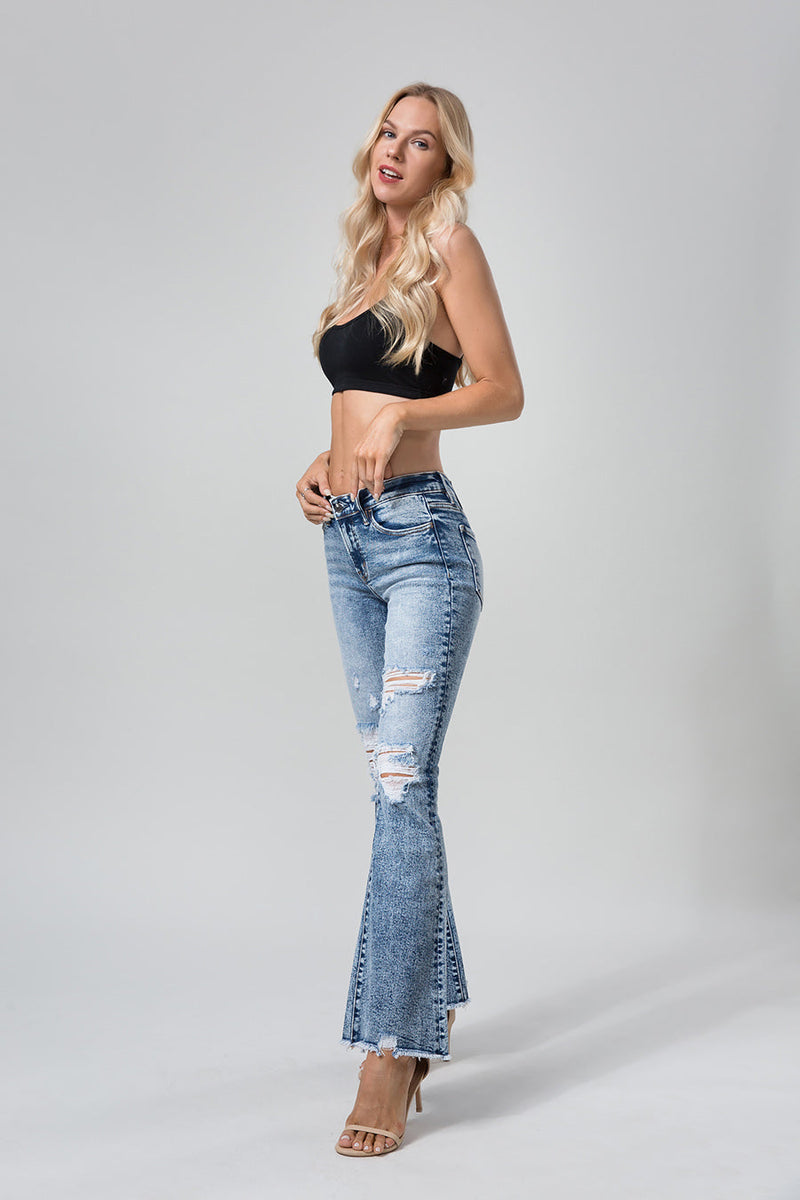 MID RISE FLARE JEANS BYF1020