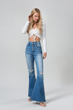 HIGH RISE FLARE JEANS BYF1009S