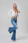 HIGH RISE FLARE JEANS BYF1009L