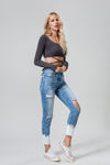 HIGH RISE MOM JEANS BYM3005