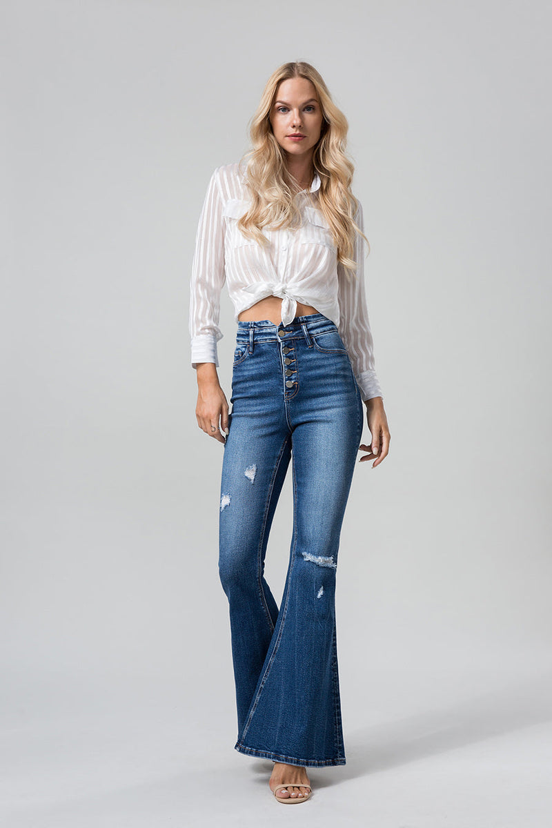 HIGH RISE FLARE JEANS BYF1010S