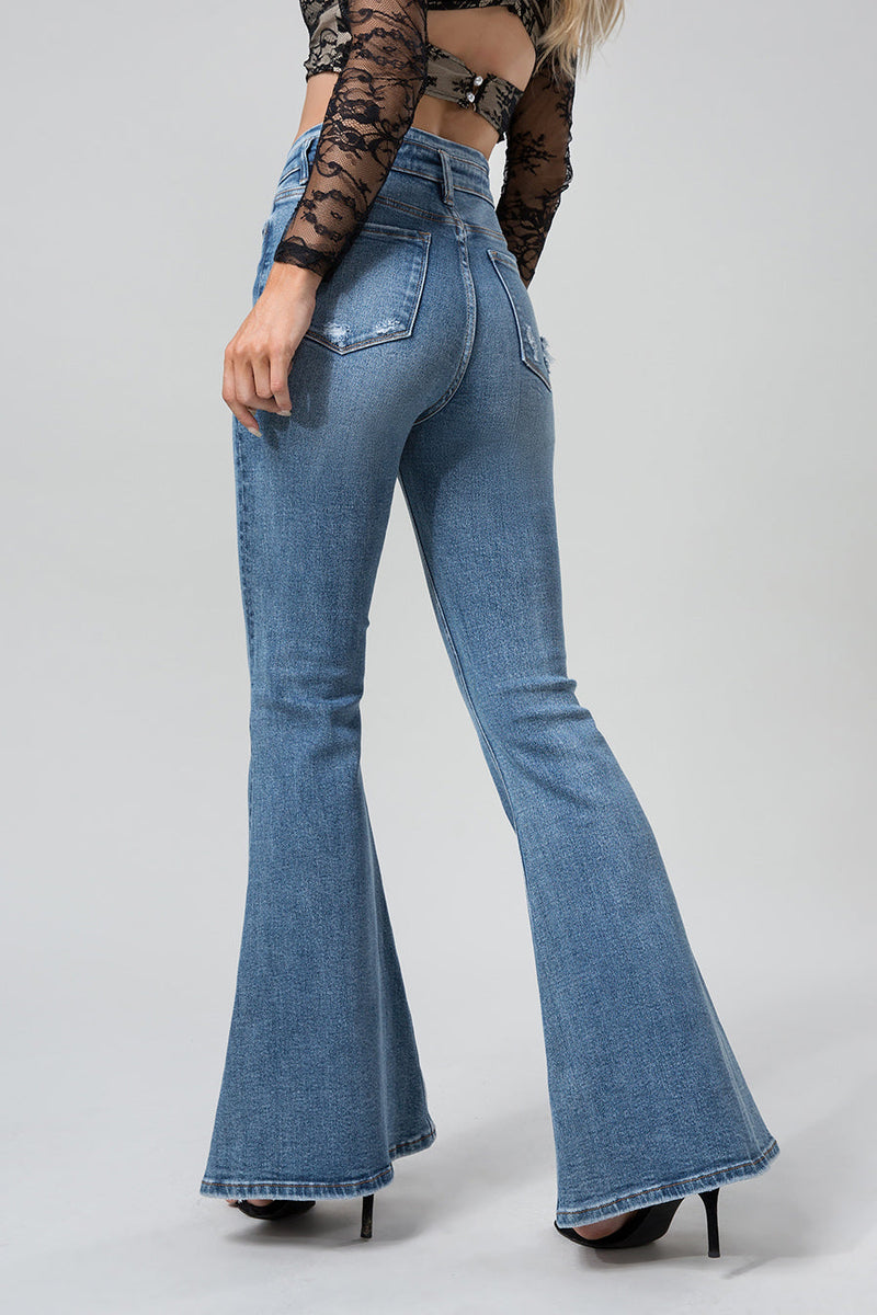 HIGH RISE FLARE JEANS BYF1015S