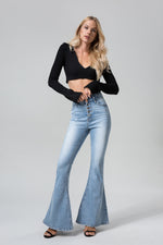 HIGH RISE FLARE JEANS BYF1012R