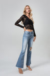 CHERRY MID RISE FLARE - FEATURED ON FLIP-Flare-BAYEAS