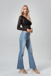 CHERRY MID RISE FLARE - FEATURED ON FLIP-Flare-BAYEAS