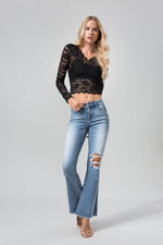MID RISE FLARE JEANS BYF1019