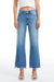 Mid Rise Wide Leg Jeans With Frayed Hem