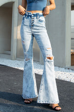 HIGH RISE FLARE JEANS BYF1013R
