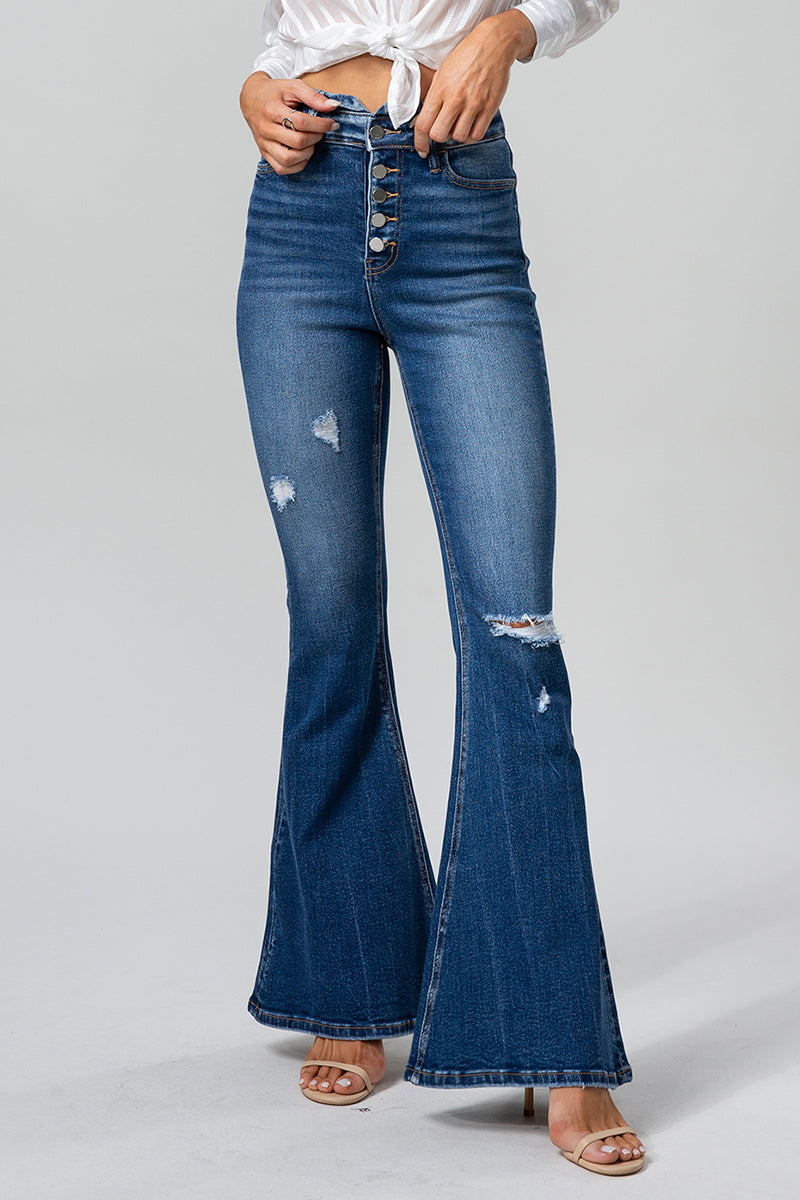 HIGH RISE FLARE JEANS BYF1010R