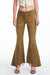 Mid Rise Flare Jeans With Button Fly-Flare & Bootcut-BAYEAS