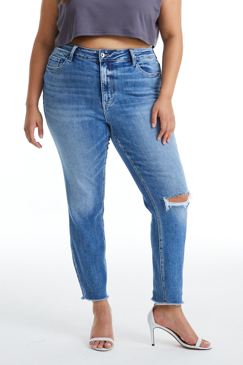 HIGH RISE CROP SKINNY JEANS BYS2119-P