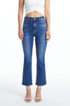 High Rise Straight Leg Crop Jeans-Straight-BAYEAS