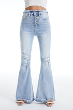 HIGH RISE FLARE JEANS BYF1016L