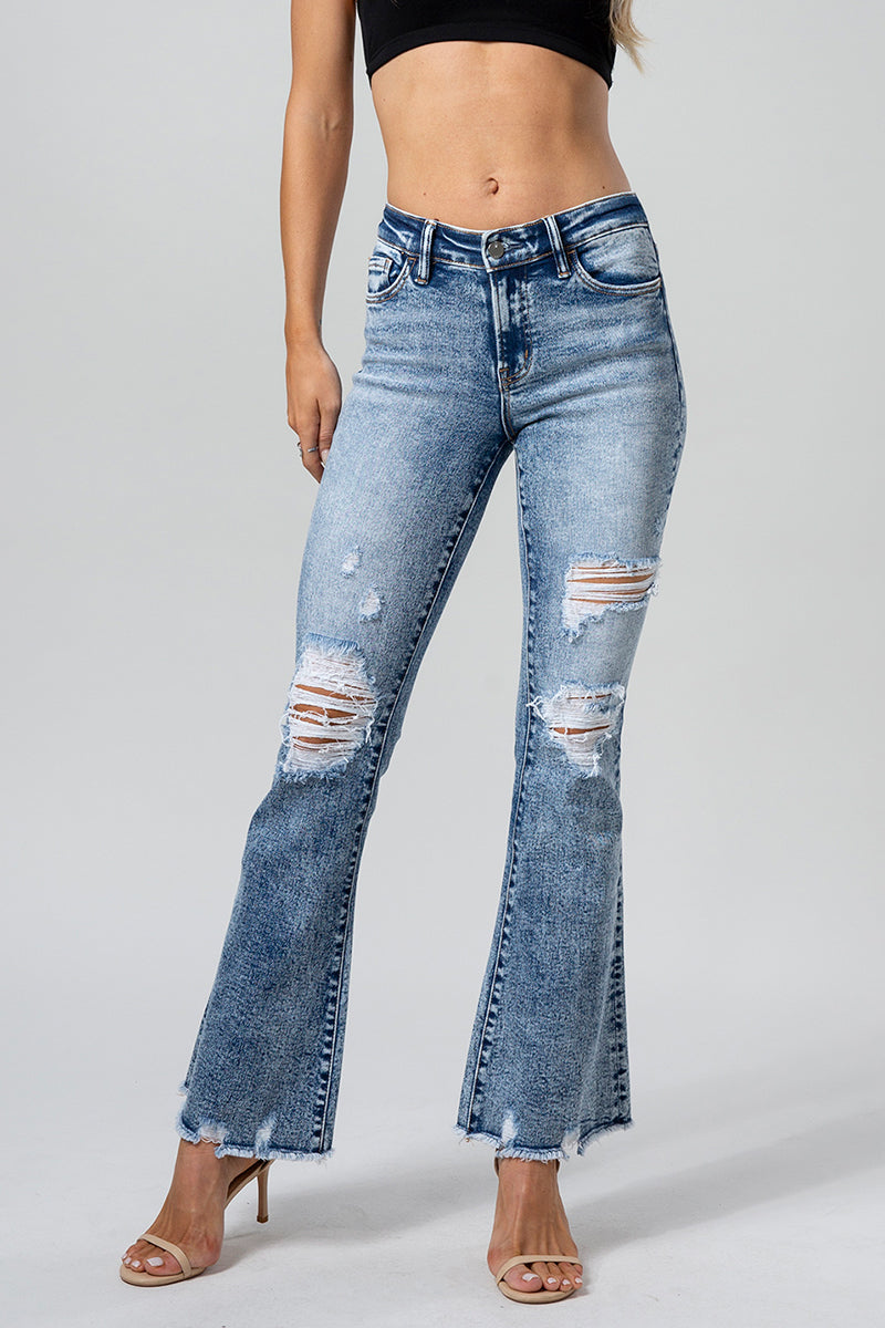 MID RISE FLARE JEANS BYF1020
