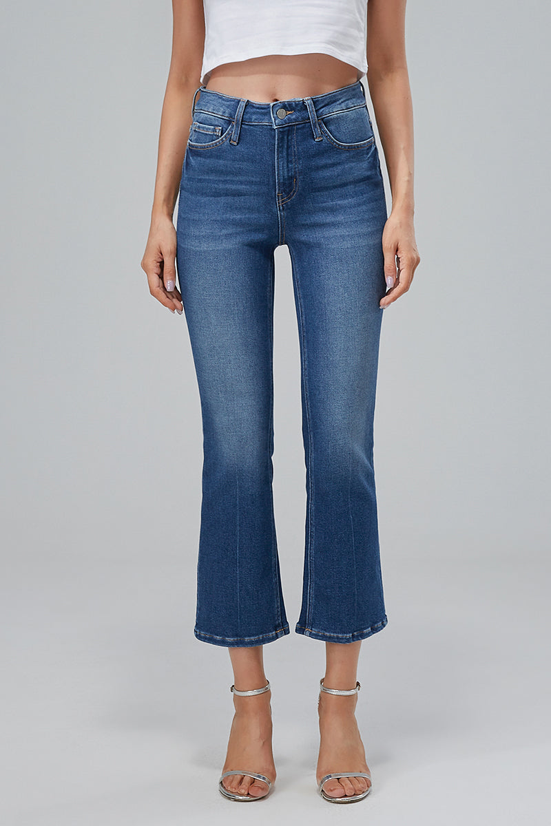 HIGH RISE FLARE JEANS BYF1029