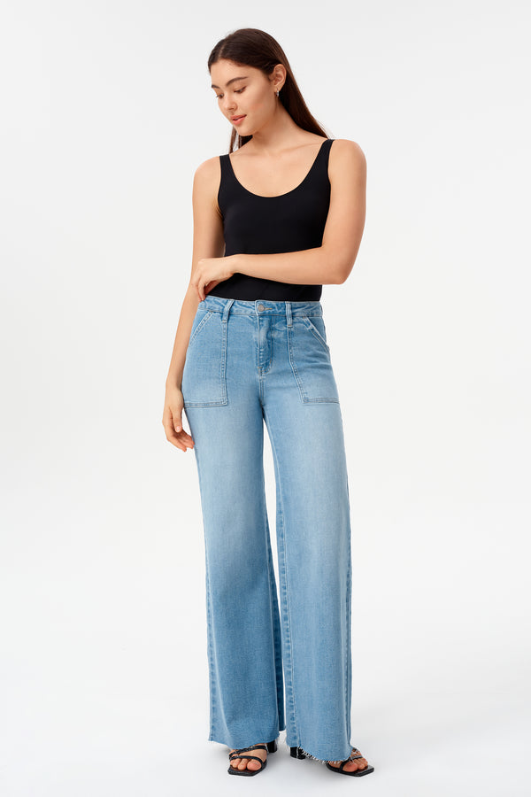 High Rise Wide Leg Jeans