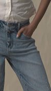 Mid Rise Wide Leg Jeans