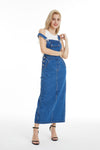 Zoe Suspender Denim Dress